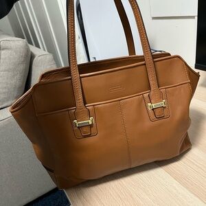 Coach Tan Leather Tote Bag